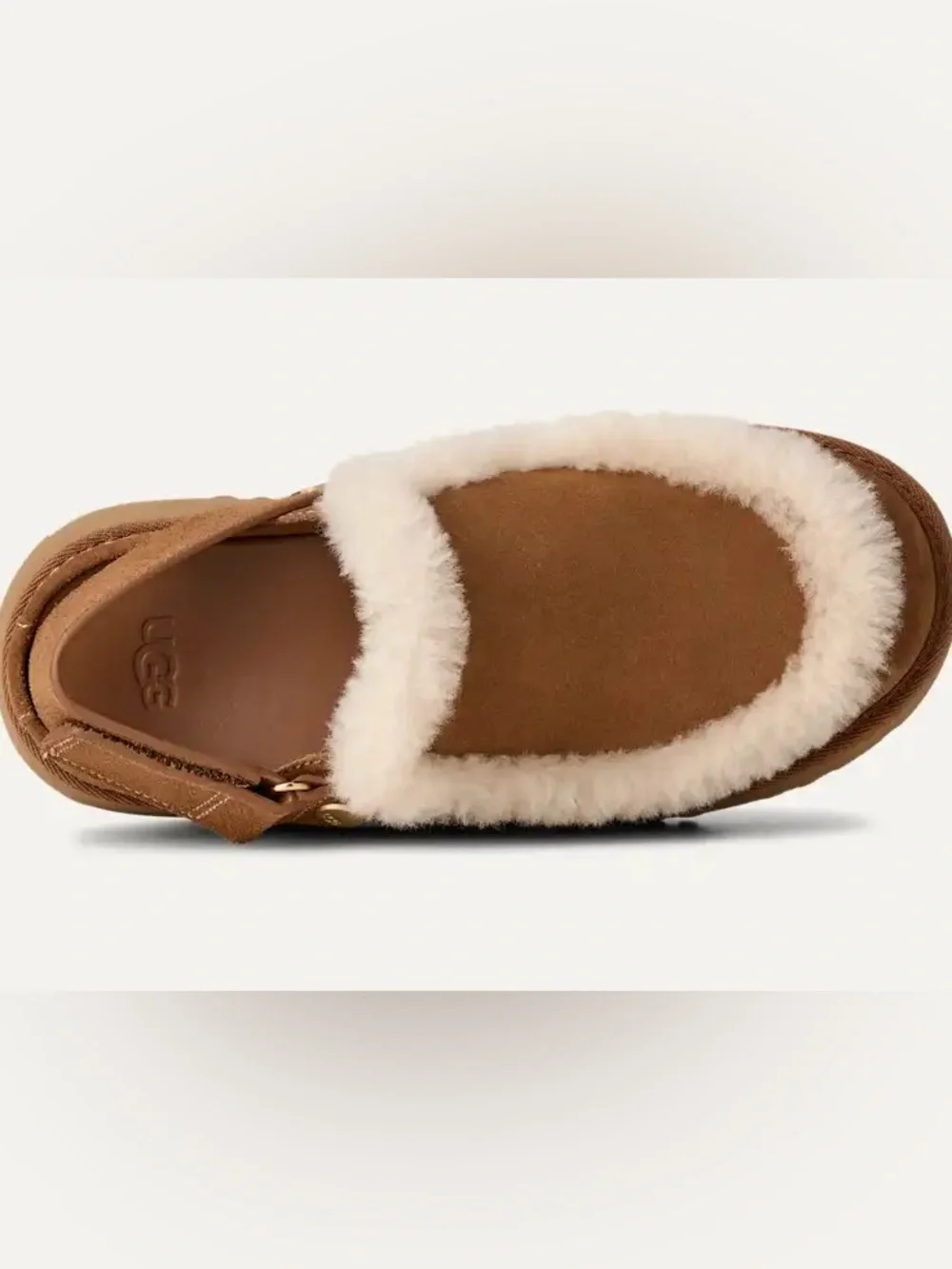 UGG Esmee clog Shearling-Trim Slingback NEW color chestnut - Picture 6 of 13